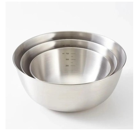 Steel mixing bowls set