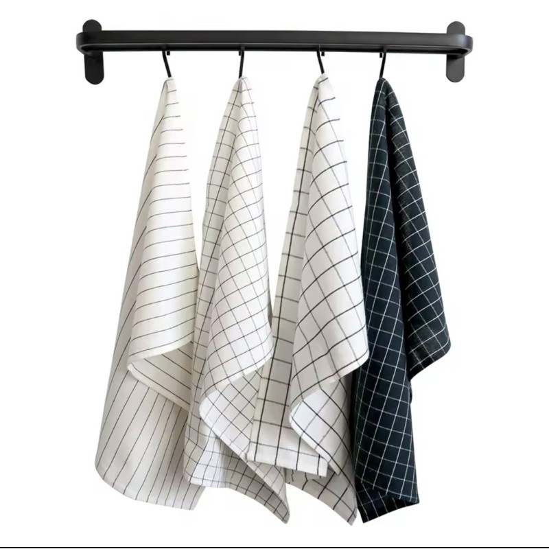 Black and white kitchen tea towels