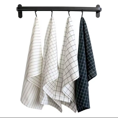Black and white kitchen tea towels
